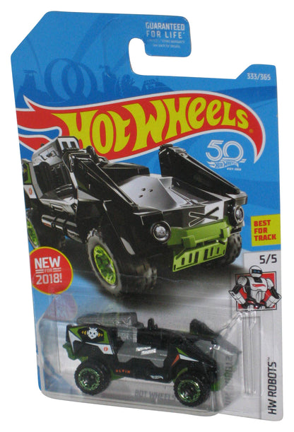 Hot Wheels HW Robots 5/5 (2018) Black & Green Bot Wheels Toy Car 333/365