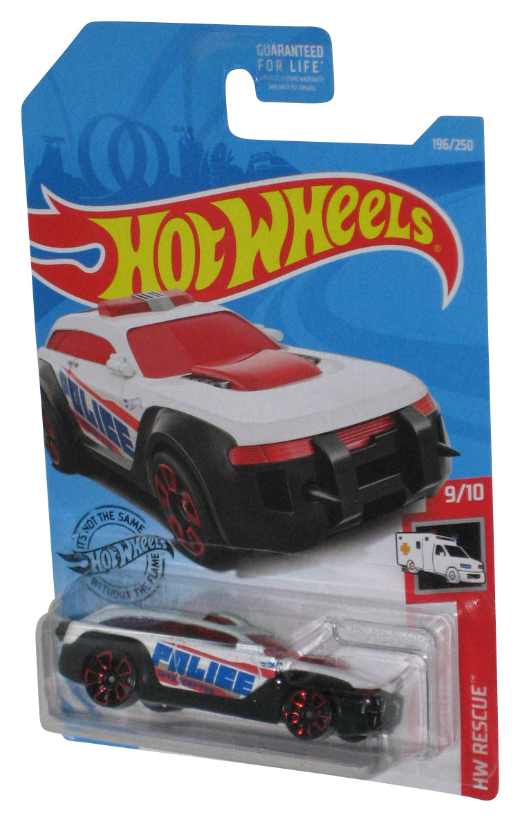 Hot Wheels HW Rescue 9/10 (2017) HW Pursuit White & Red Toy Car 196/250