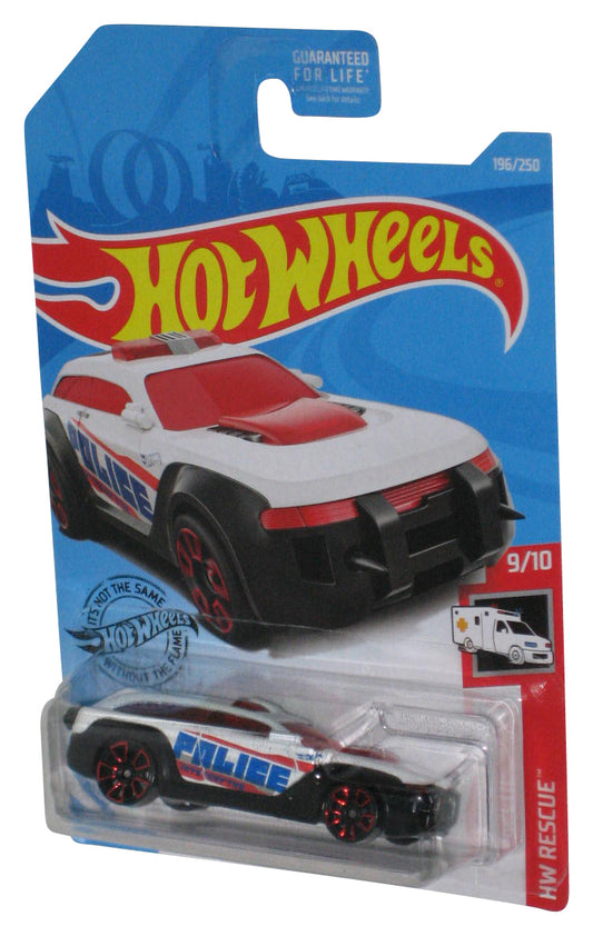 Hot Wheels HW Rescue 9/10 (2017) HW Pursuit White & Red Toy Car 196/250
