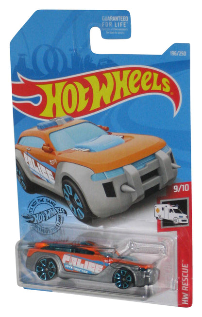 Hot Wheels HW Rescue 9/10 (2017) HW Pursuit Orange Toy Police Car 196/250