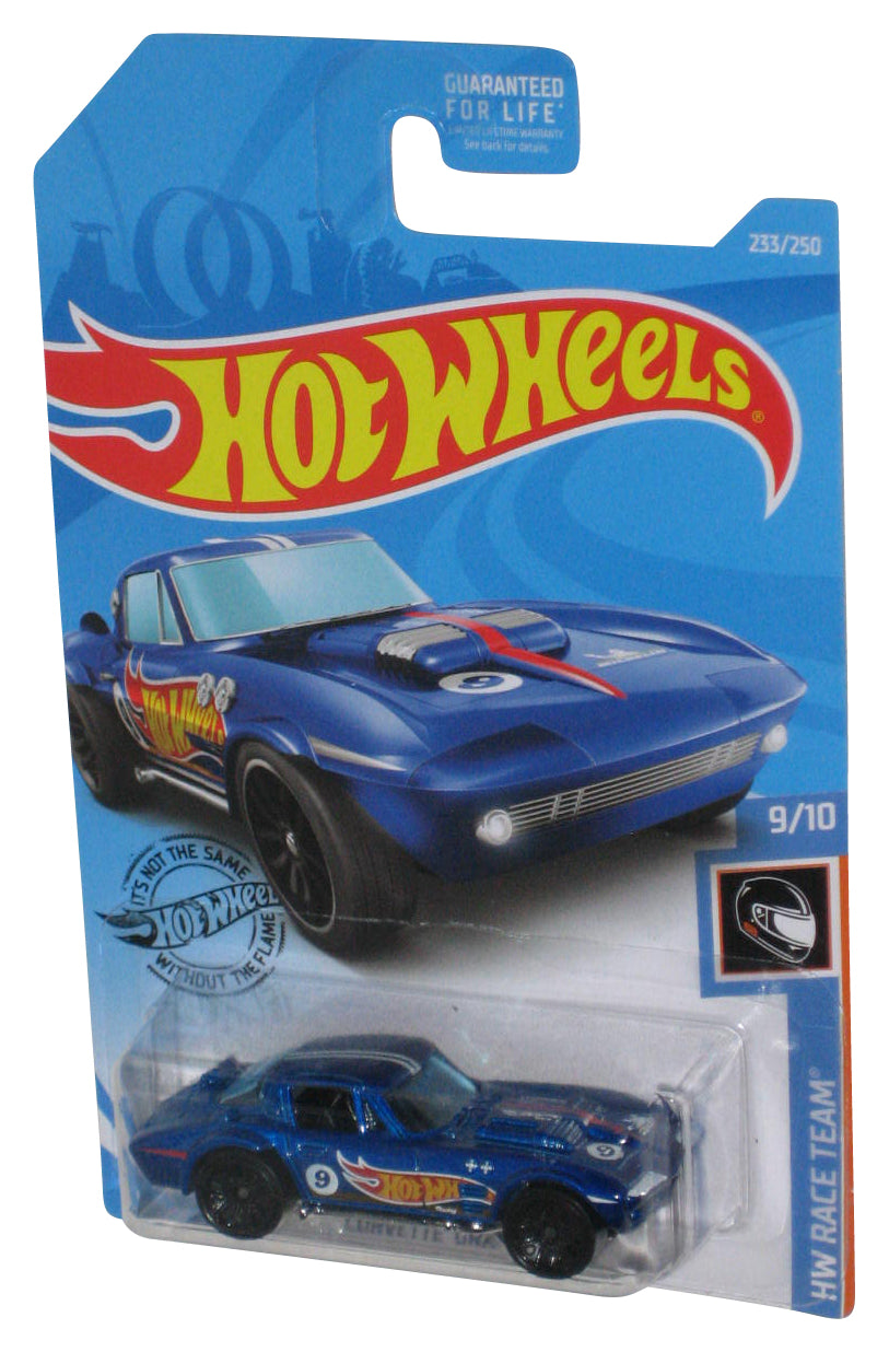 Hot Wheels HW Race Team 9/10 (2017) Blue Corvette Grand Sport Toy Car 233/250