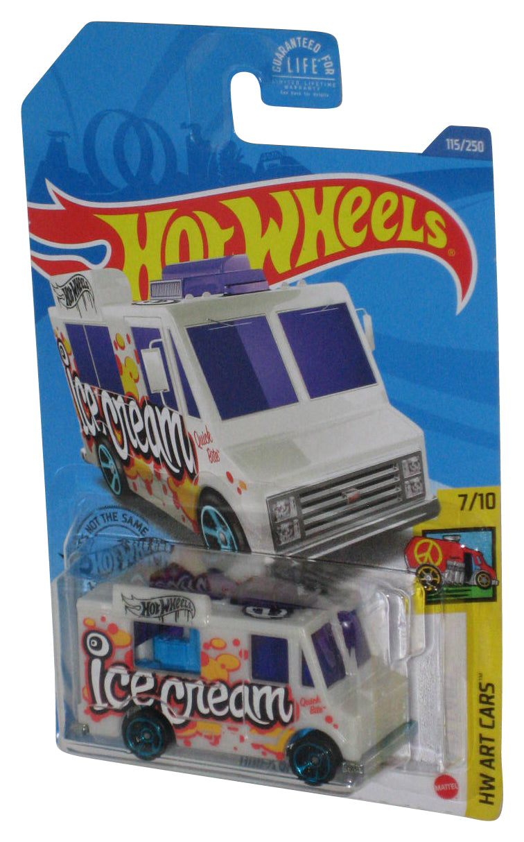 Hot Wheels Quick Bite Ice Cream HW Art 7/10 (2017) Die-Cast White Toy Truck 115/250