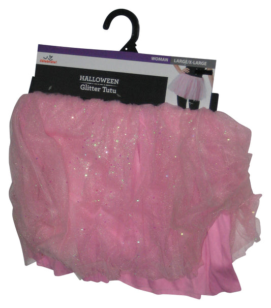 Halloween Glitter Hot Pink Tutu Skirt Dress - (Size Woman's Large / XLarge)