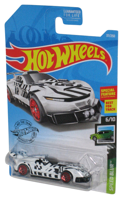 Hot Wheels Track Ripper (2017) Speed Blur 6/10 White & Black Toy Car 37/250