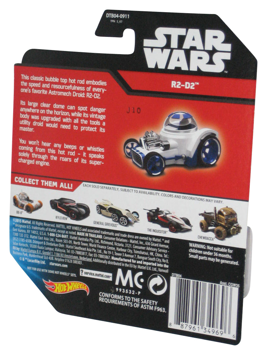 Star Wars Force Awakens R2-D2 Hot Wheels (2015) Mattel Character Cars Toy