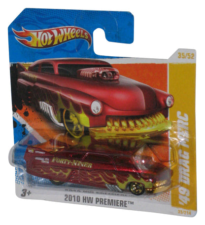 Hot Wheels HW Premiere 35/52 (2010) Red '49 Drag Merc Toy Car 35/214 - (Short Card)