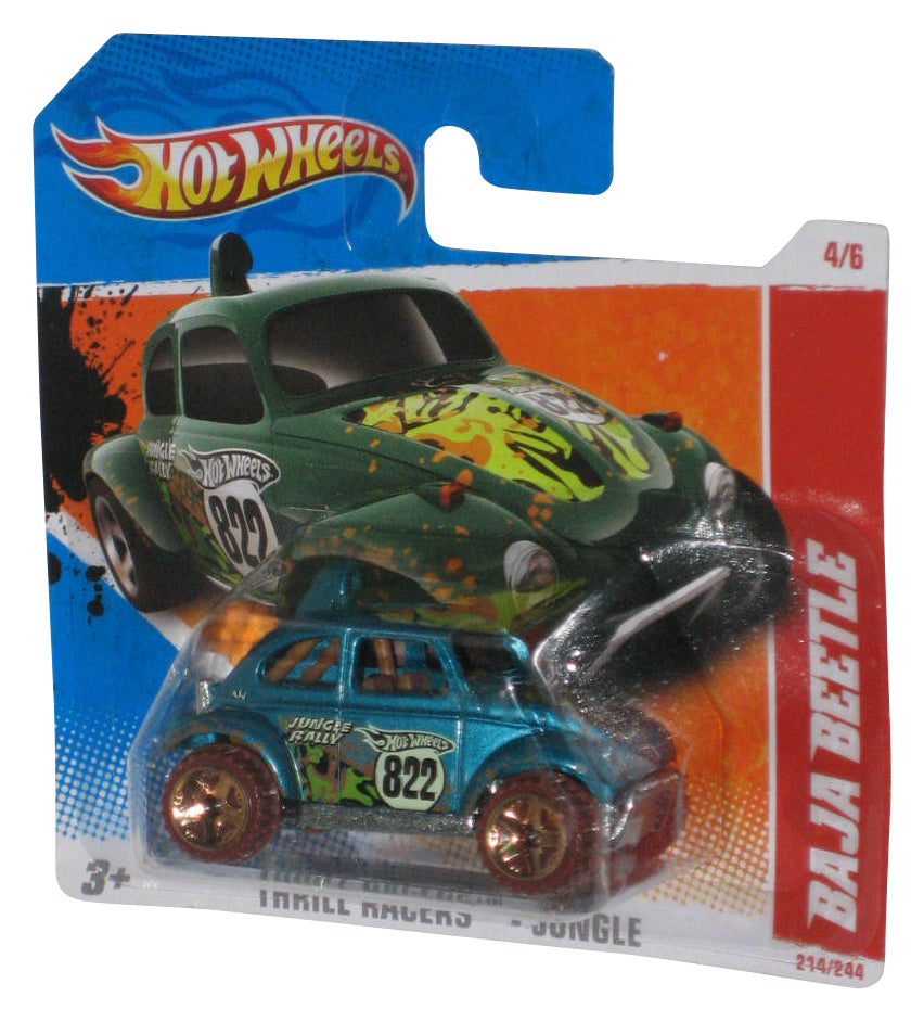 Hot Wheels Thrill Racers Jungle 4/6 (2010) Baja Beetle Toy Car 214/244 - (Short Card)
