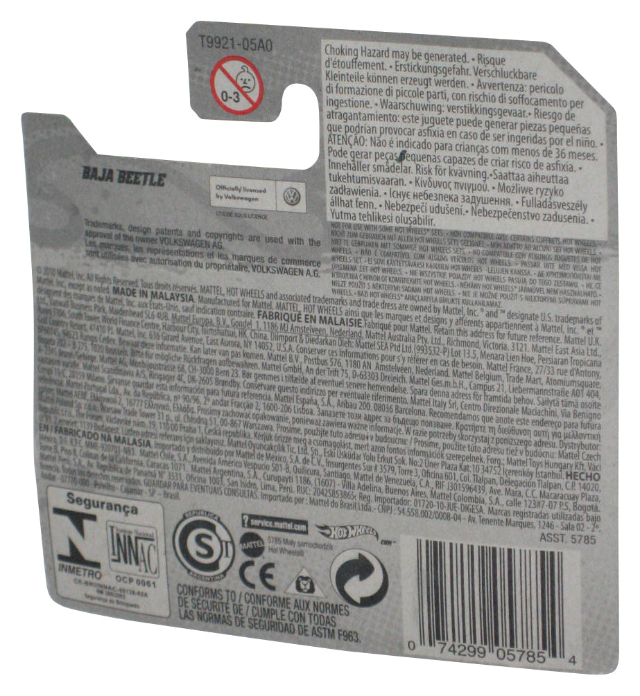 Hot Wheels Thrill Racers Jungle 4/6 (2010) Baja Beetle Toy Car 214/244 - (Short Card)