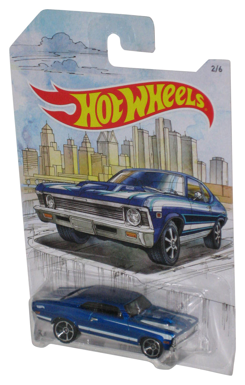Hot Wheels '68 Blue Nova (2018) Mattel Die-Cast Toy Car 2/6