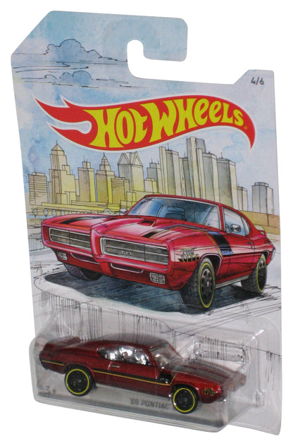 Hot Wheels '69 Pontiac GTO (2018) Red Toy Car 4/6