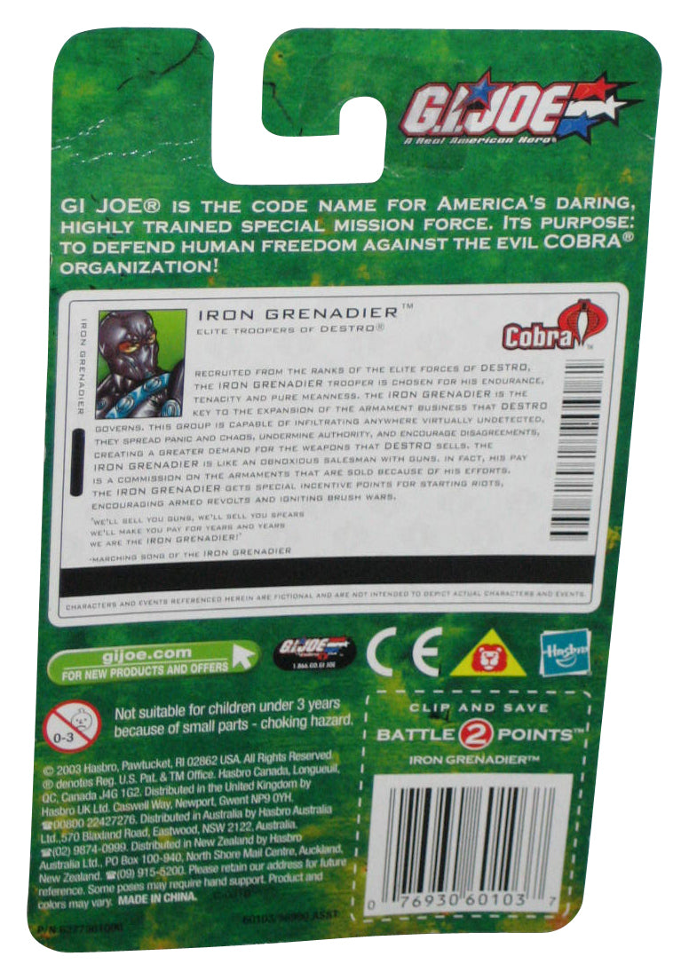 GI Joe Valor vs Venom Iron Grenadier (2003) Hasbro 3.75 Inch Figure