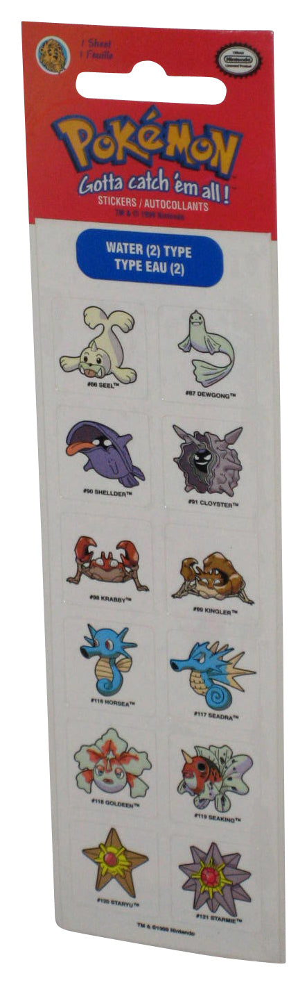 Pokemon Sandylion (1999) Normal Type 2 Sticker Sheet - (12 Mini Stickers)