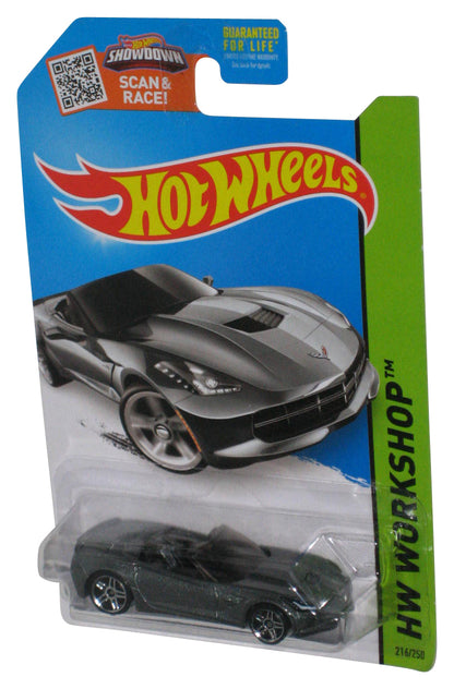 Hot Wheels HW Workshop (2013) Silver '14 Corvette Stingray Toy Car 216/250