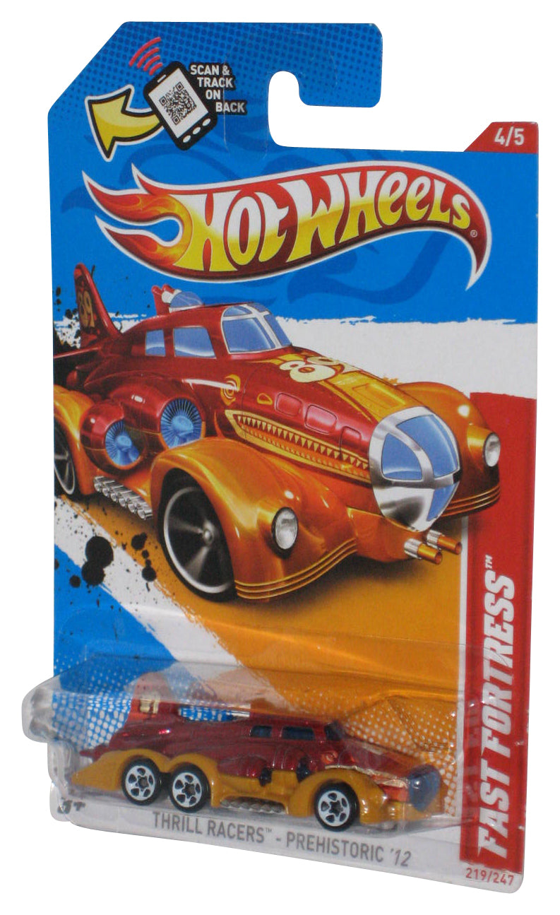 Hot Wheels Fast Fortress 4/5 (2011) Red Thrill Racers Prehistoric '12 Toy Car 219/247