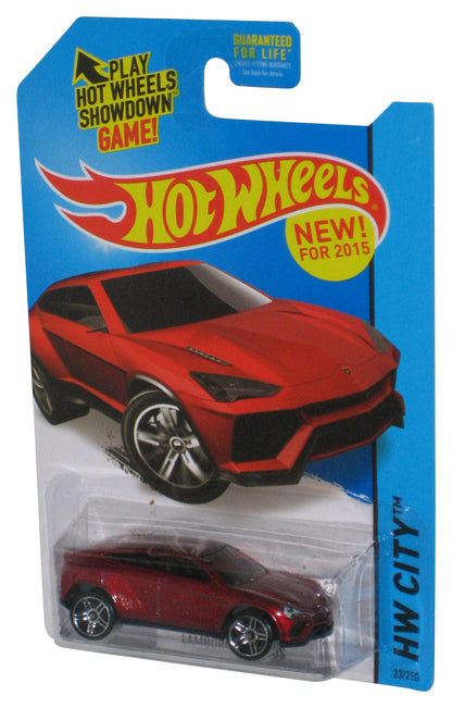 Hot Wheels HW City (2015) Red Maroon Lamborghini Urus Toy Car 23/250