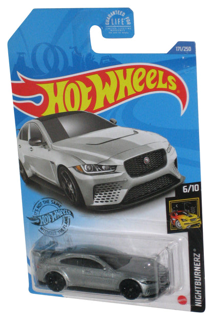 Hot Wheels Nightburnerz 6/10 (2017) Silver Jaguar XE SV Project 8 Toy Car 171/250
