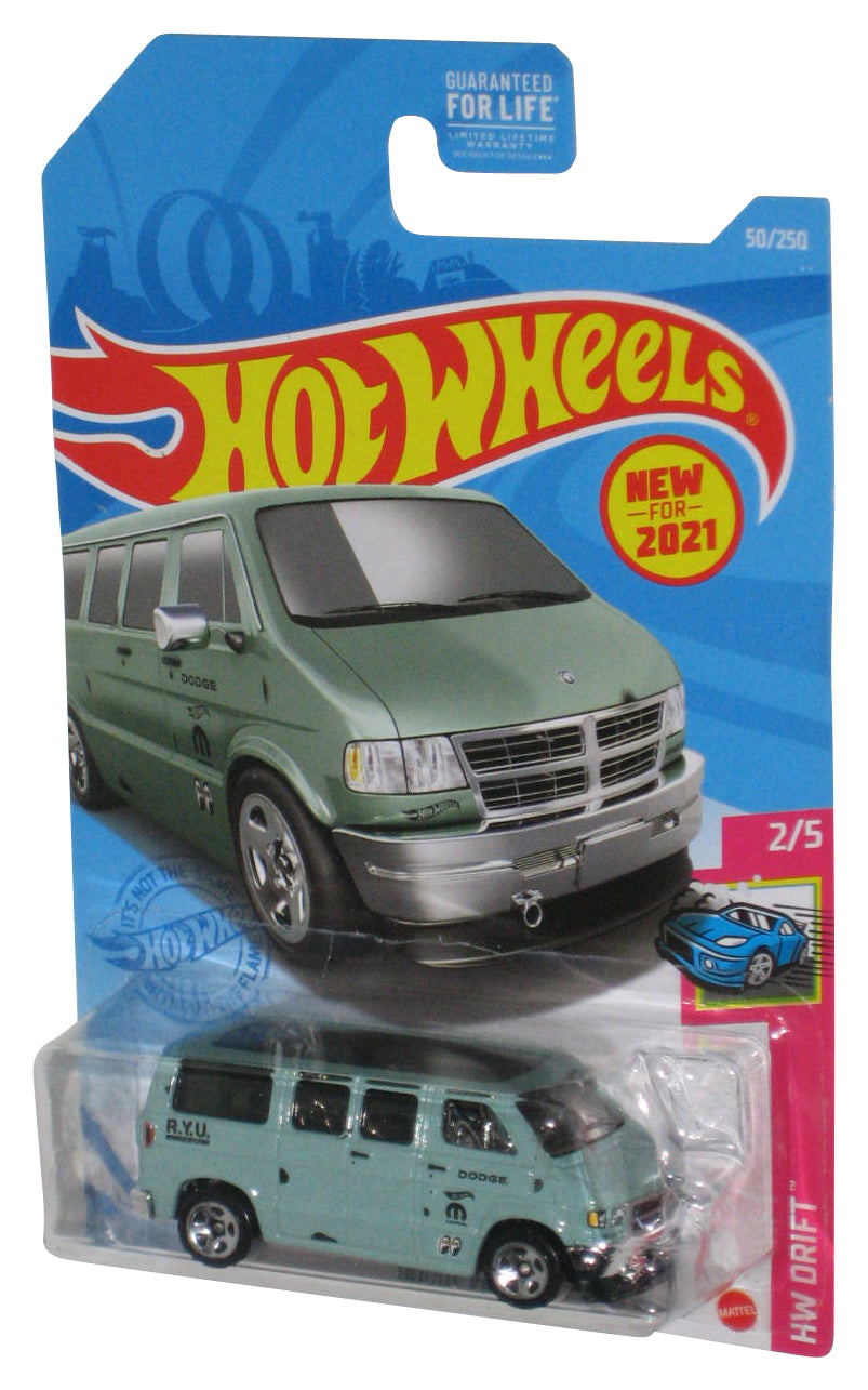 Hot Wheels HW Drift 2/5 (2021) Green Dodge Van Toy Car 50/250