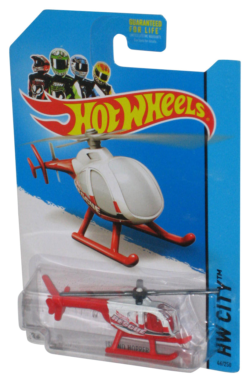 Hot Wheels HW City (2013) White & Red Island Hopper Helicopter Toy 46/250