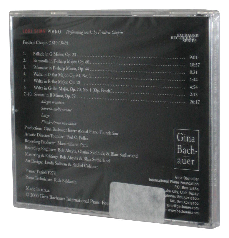 Lor Sims Piano Music Audio CD