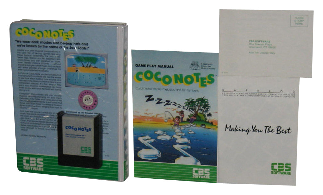 Coco Notes CBS Software (1984) Atari Commodore Music Video Game