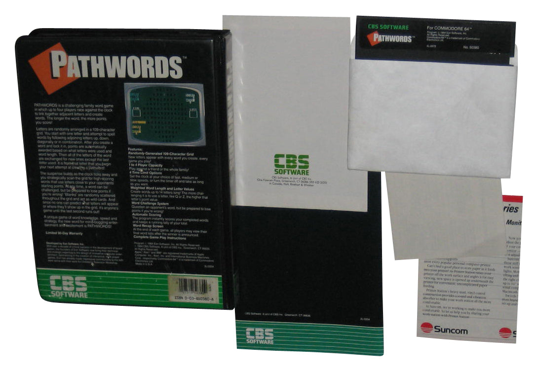 Pathwords (1984) CBS Software Commodore Music Video Game