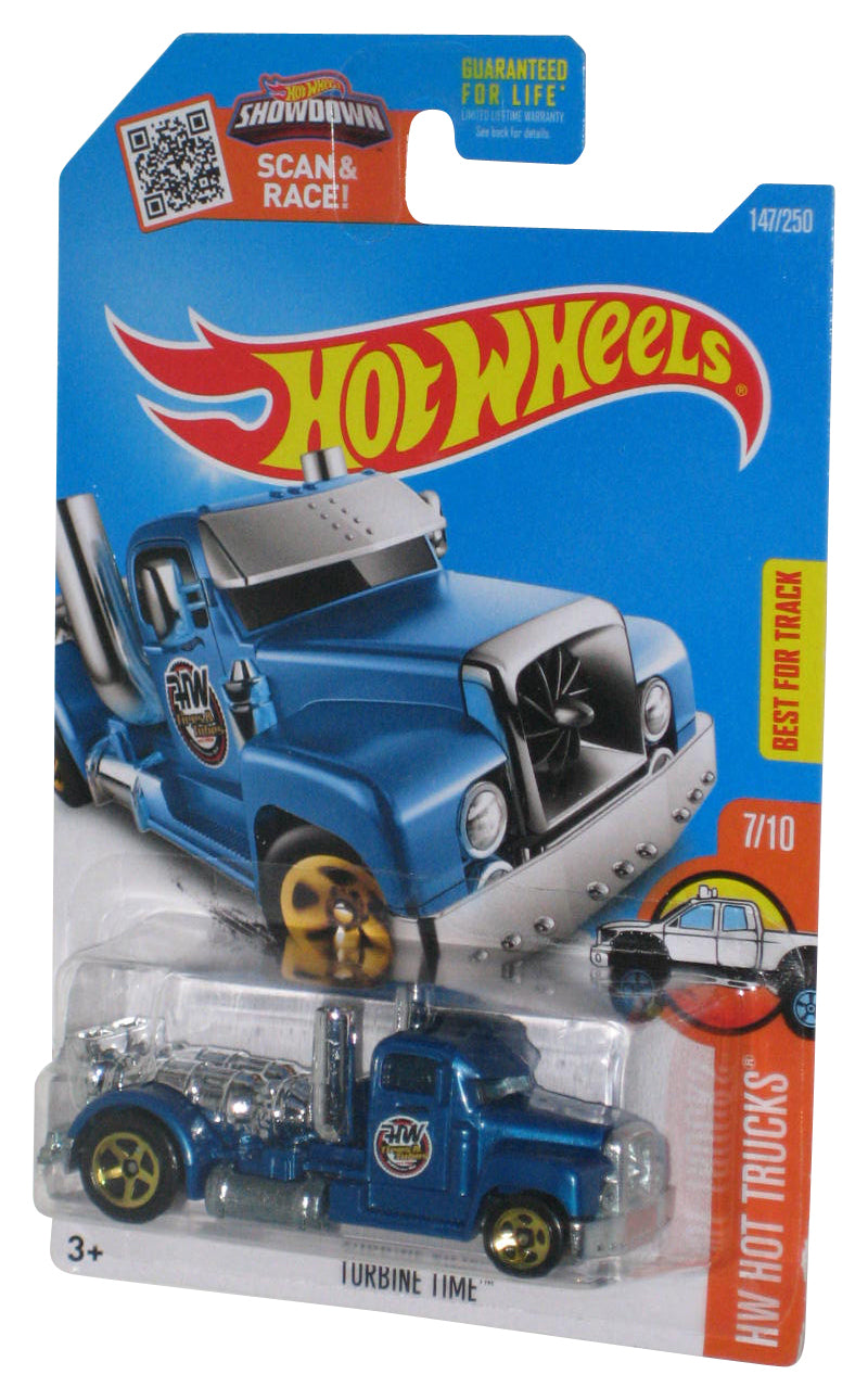 Hot Wheels HW Hot Trucks 7/10 (2015) Blue Turbine Time Toy Truck 147/250
