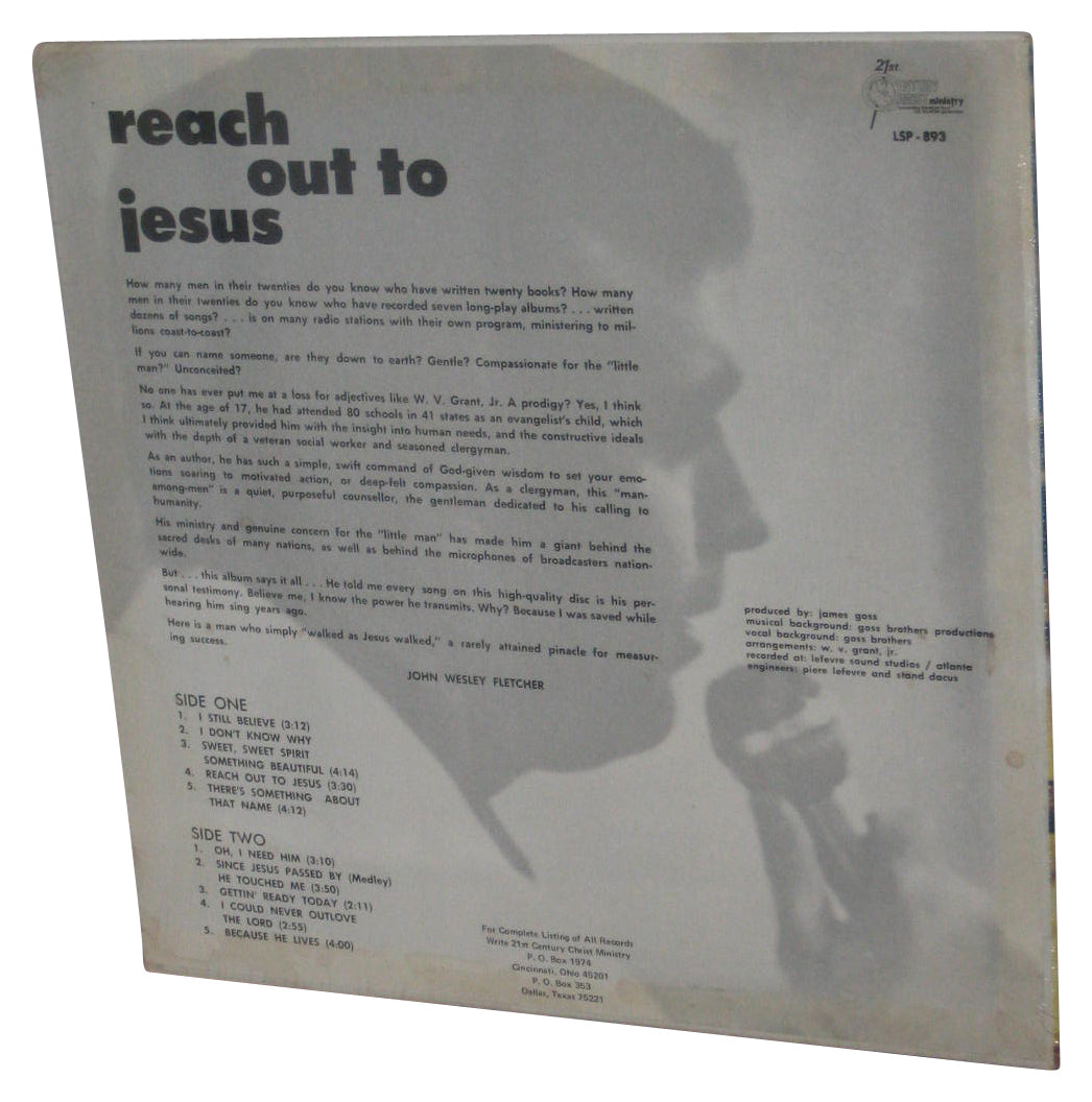 W.V. Grant Jr. Reach Out To Jesus LP Vinyl Music Record