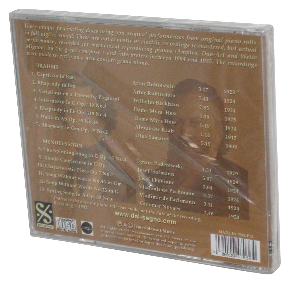 Felix Mendelssohn Original Piano Roll Recordings (1992) Audio Music CD