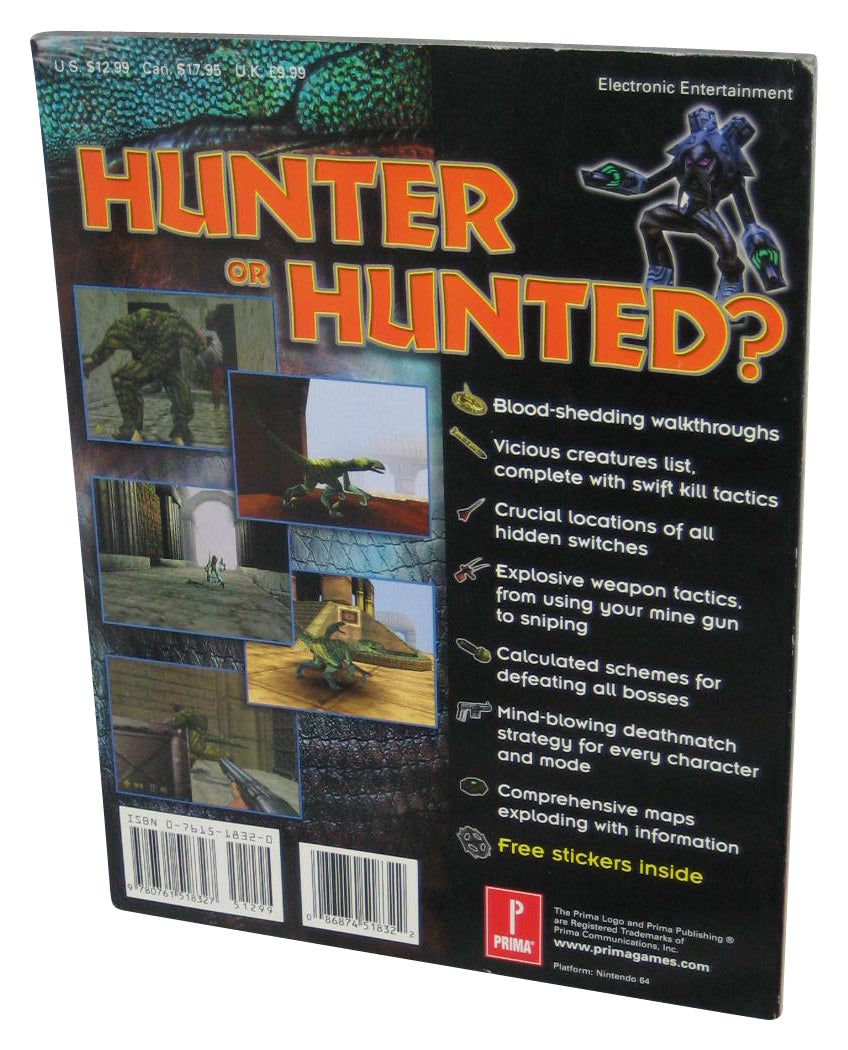 Turok 2 Seeds of Evil Prima Games Official Strategy Guide Book w/ Sticker Sheet