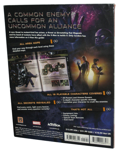 X-Men Legends II Rise of Apocalypse Brady Games Official Strategy Guide Book