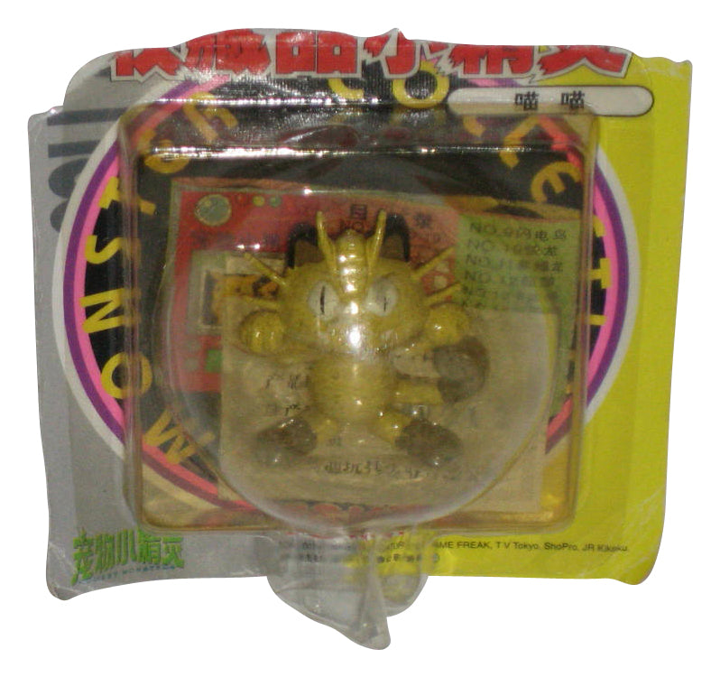 Pokemon Meowth Tomy Japan ShoPro Auldey Mini Figure #30 - (Damaged Blister Card)