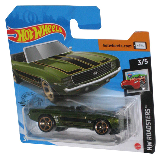 Hot Wheels Green '69 Camaro (2018) HW Roadsters Toy Car 3/5 - (Short Card)