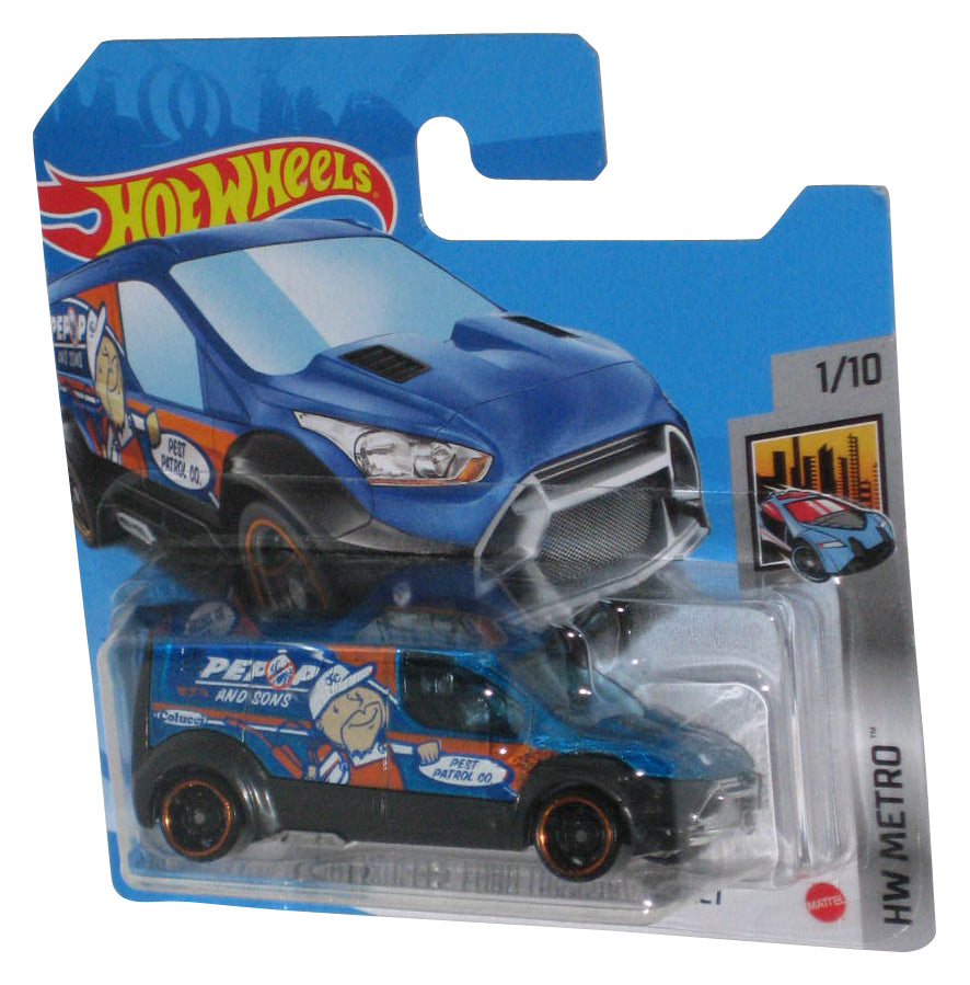 Hot Wheels HW Metro 1/10 (2018) Ford Transit Connect Blue Toy Car 7/250 - (Short Card)
