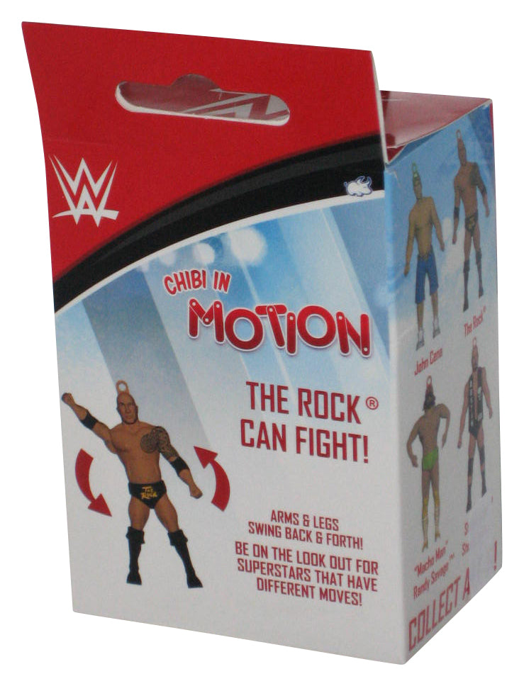 WWE Wrestling The Rock Chibi In Motion Bullsi Toy Mini Figure Keychain