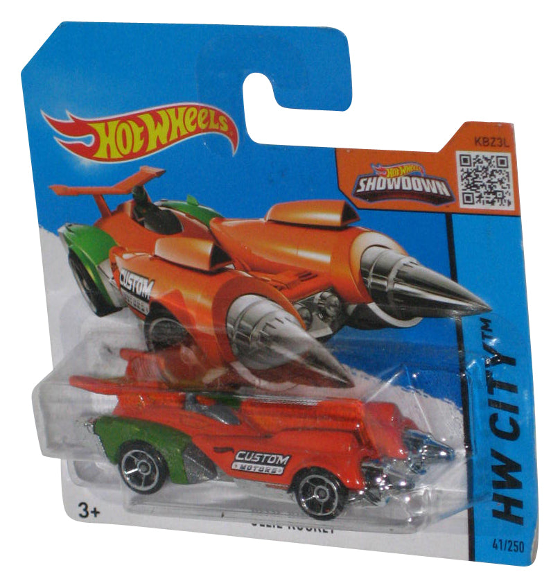 Hot Wheels HW City (2013) Orange Ollie Rocket Showdown Short Card Toy Car 41/250