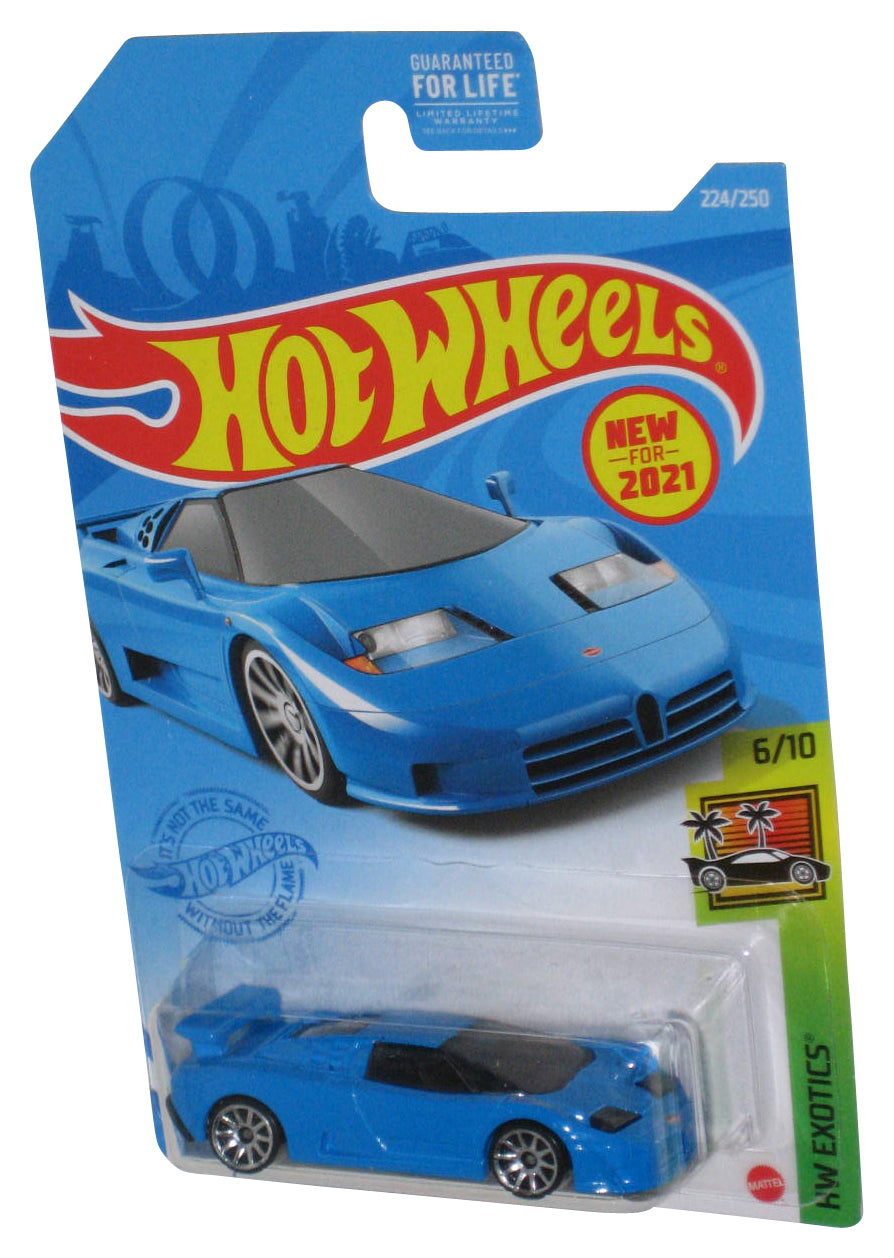 Hot Wheels '94 Bugatti EB110 SS (2021) HW Exotics 6/10 Blue Toy Car 224/250