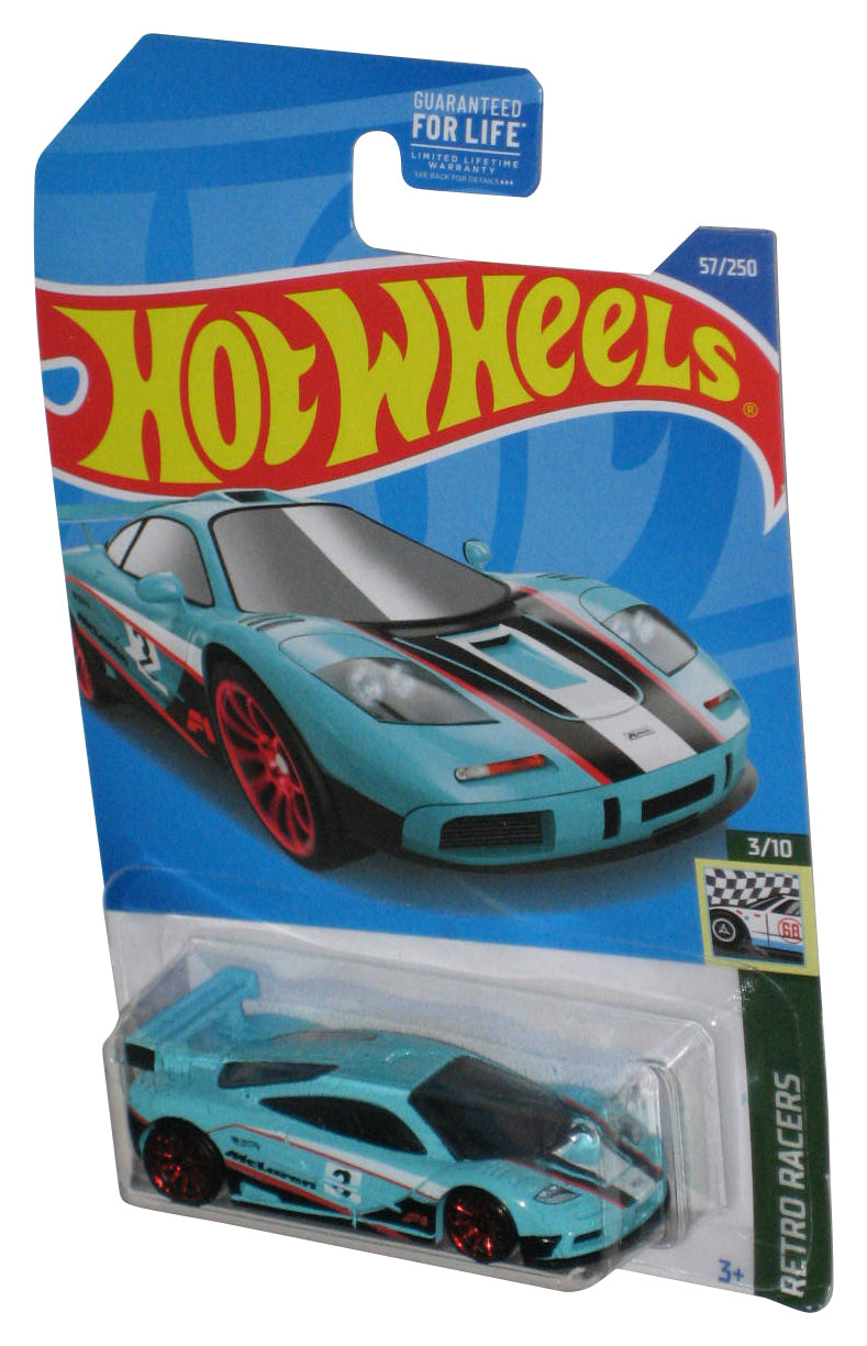 Hot Wheels McLaren F1 GTR Retro Racers 3/10 (2021) Blue Turquoise Toy Car 57/250