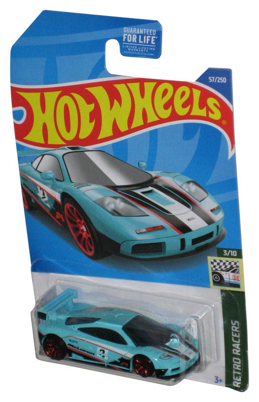 Hot Wheels McLaren F1 GTR Retro Racers 3/10 (2021) Blue Turquoise Toy Car 57/250