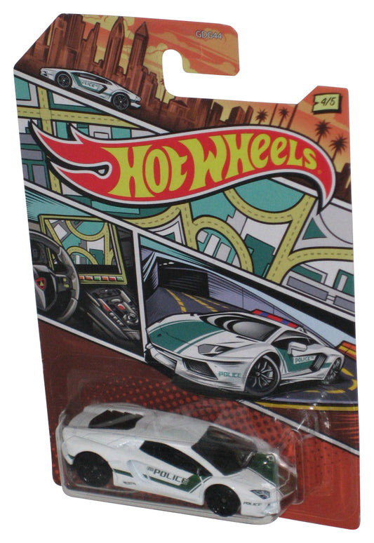 Hot Wheels Lamborghini Aventador Coupe (2019) White Toy Car 4/5