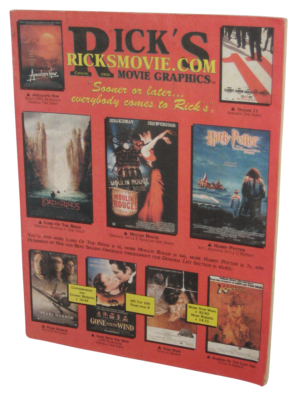 Rick's Movie Graphics Poster Catalog 2002A Vintage Paperback Book