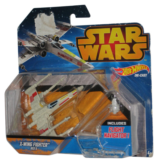 Star Wars Hot Wheels Starship (2014) Mattel X-Wing Fighter Red 5 Die Cast Toy - (Damaged Packaging)