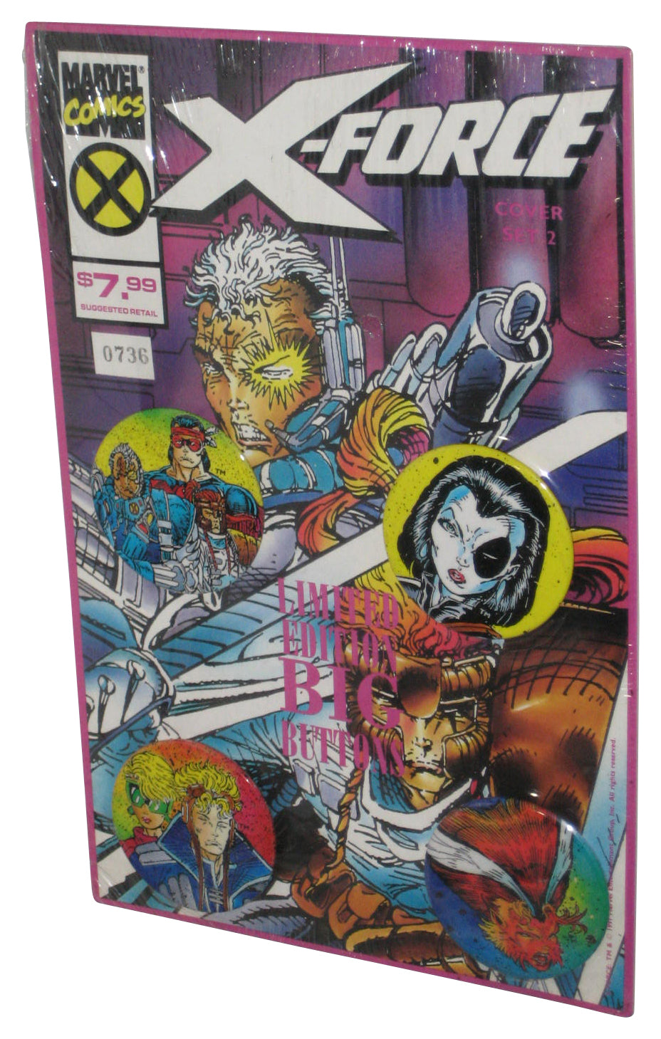 Marvel Comics Limited Edition (1991) X-Force Button Set