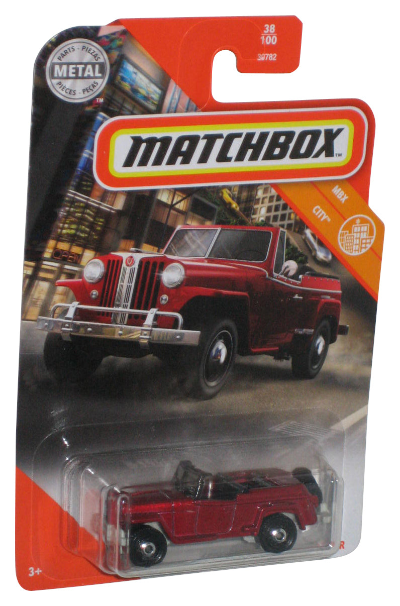 Matchbox MBX City (2020) 1948 Willys Jeepster Red Metal Toy Car 38/100