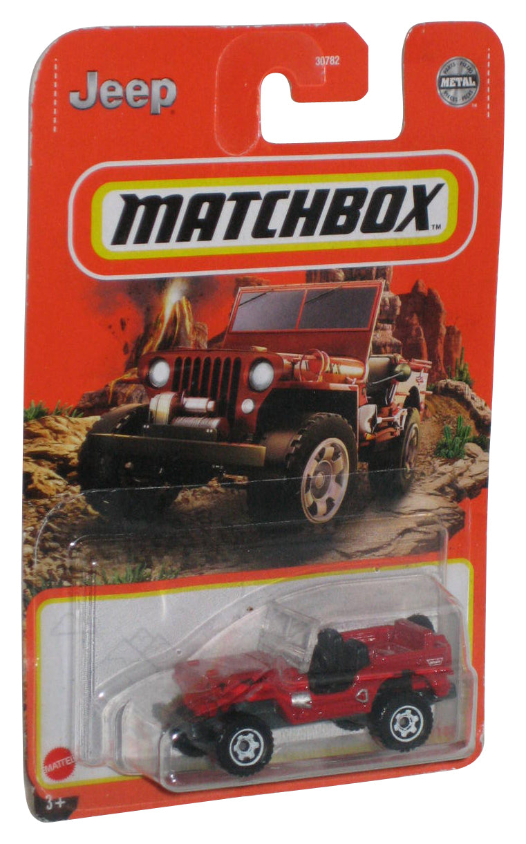 Matchbox 1948 Willys Jeep (2020) Metal Red Toy Car Vehicle 76/100