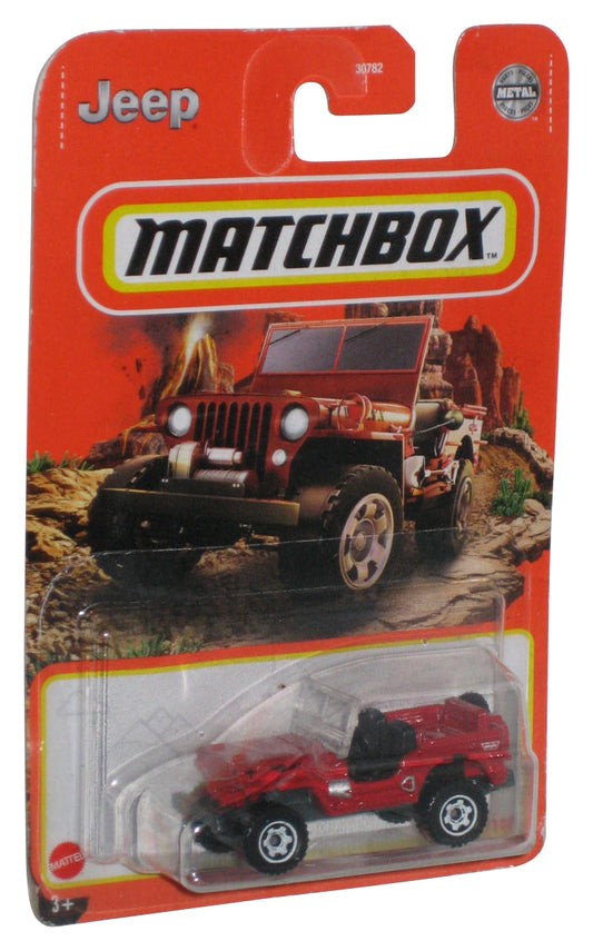 Matchbox 1948 Willys Jeep (2020) Metal Red Toy Car Vehicle 76/100