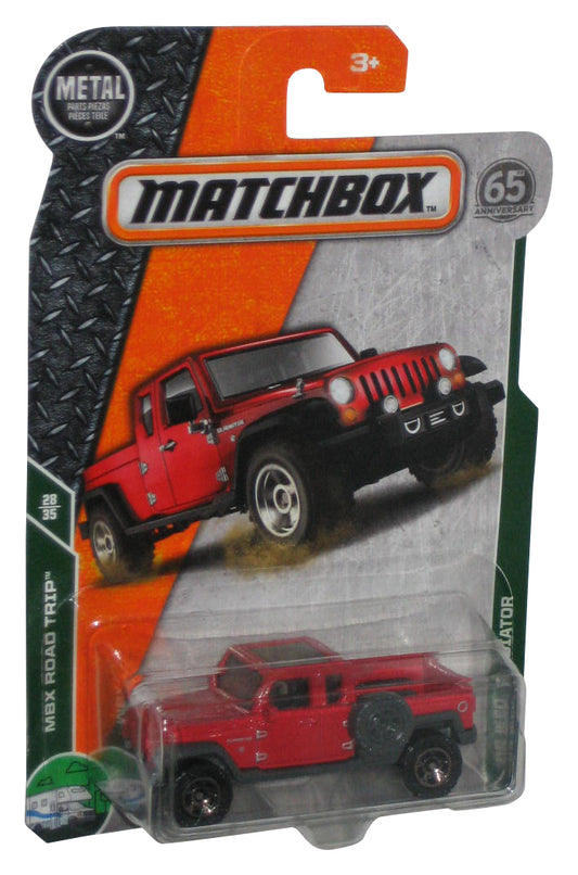 Matchbox MBX Road Trip 28/35 (2018) Red '05 Jeep Gladiator Toy Truck 106/125