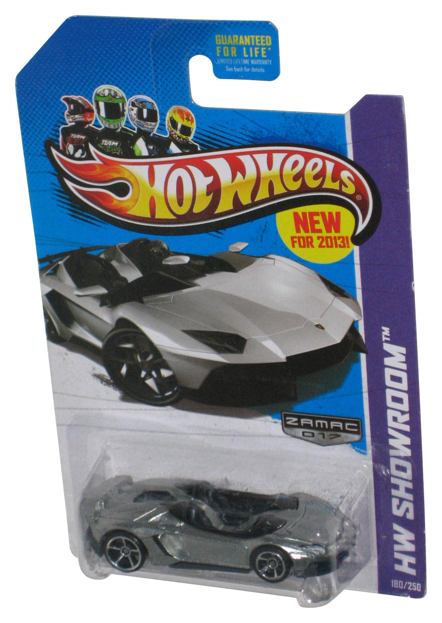 Hot Wheels HW Showroom (2013) Lamborghini Aventador J Silver Toy Car 180/250