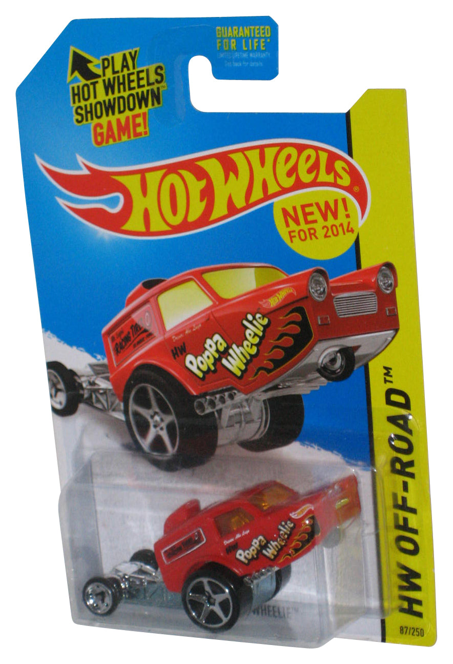 Hot Wheels HW Off-Road (2014) Red Poppa Wheelie Toy Car 87/250