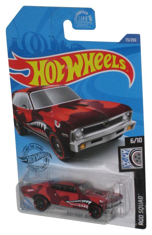 Hot Wheels Rod Squad 6/10 (2017) Red '68 Chevy Nova Toy Car 73/250