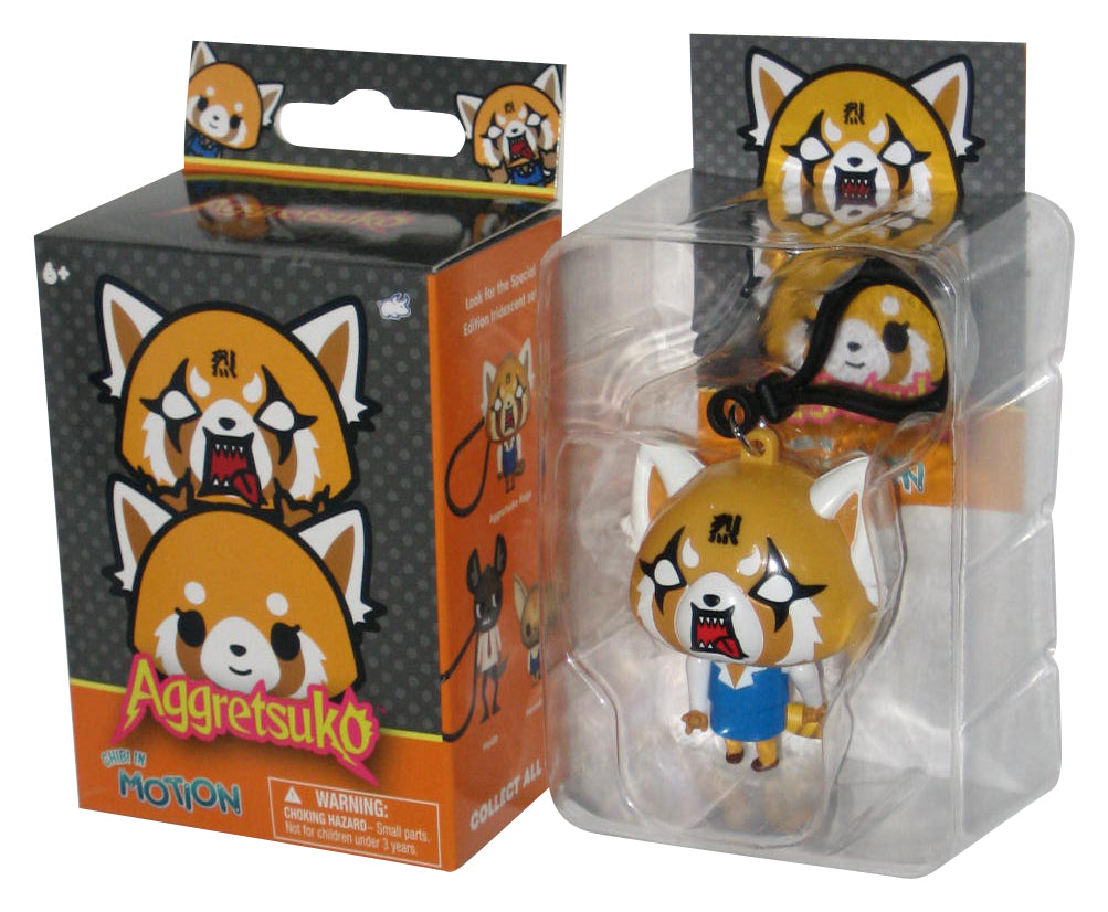 Aggretsuko Chibi In Motion Angry Bullsitoy 2.5 Inch Mini Figure Keychain